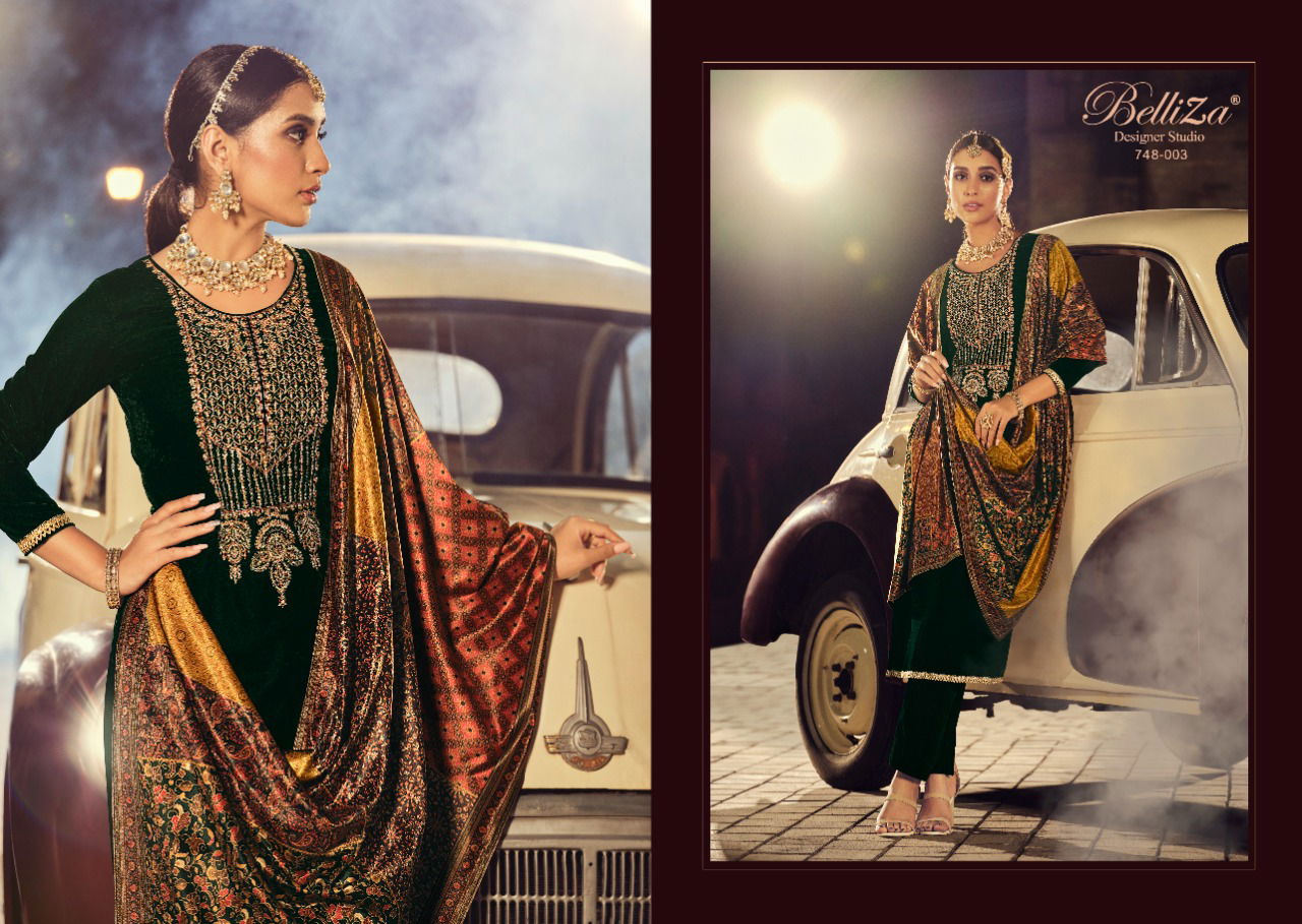 Belliza Karigari Exclusive Wear Wholesale Dress Material Collection